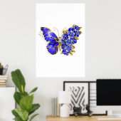 Blume Sapphire Butterfly Poster (Heimbüro)