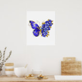 Blume Sapphire Butterfly Poster (Küche)