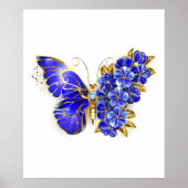 Blume Sapphire Butterfly Poster (Vorne)
