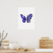 Blume Sapphire Butterfly Poster (Küche)