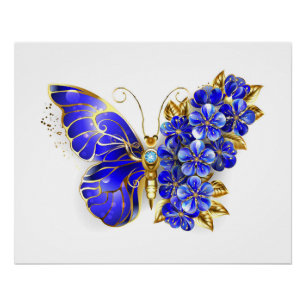 Blume Sapphire Butterfly Poster