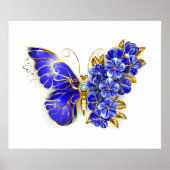 Blume Sapphire Butterfly Poster (Vorne)
