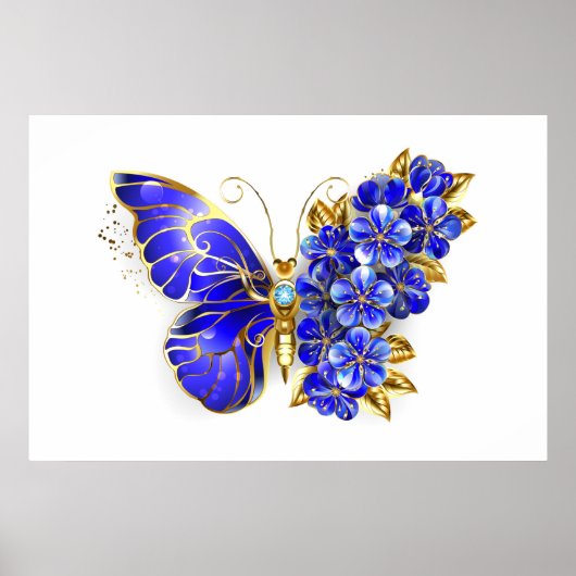 Blume Sapphire Butterfly Poster (Vorne)