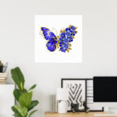Blume Sapphire Butterfly Poster (Heimbüro)