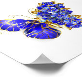 Blume Sapphire Butterfly Poster (Ecke)