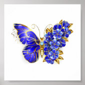 Blume Sapphire Butterfly Poster (Vorne)