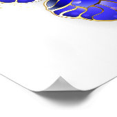 Blume Sapphire Butterfly Poster (Ecke)