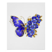 Blume Sapphire Butterfly Poster (Vorderseite)
