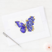 Blume Sapphire Butterfly Rechteckiger Aufkleber (Umschlag)