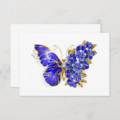 Blume Sapphire Butterfly Save The Date (Vorne/Hinten)