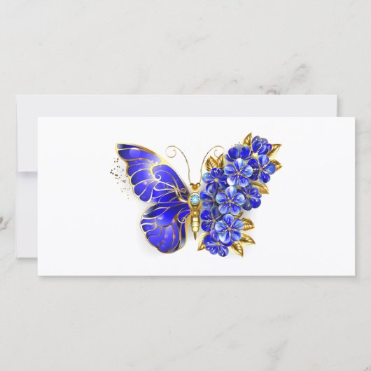 Blume Sapphire Butterfly Save The Date (Vorderseite)