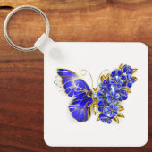 Blume Sapphire Butterfly Schlüsselanhänger (Vorderseite)