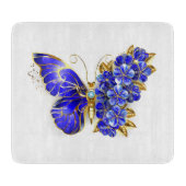 Blume Sapphire Butterfly Schneidebrett (Vorderseite)
