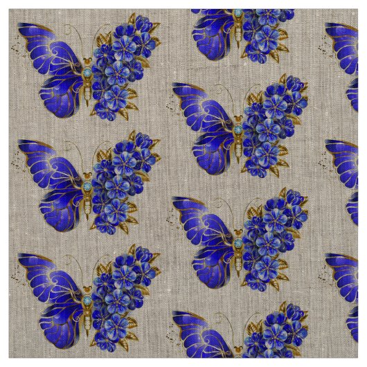 Blume Sapphire Butterfly Stoff (Muster)