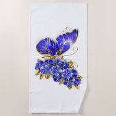 Blume Sapphire Butterfly Strandtuch (Vorderseite)