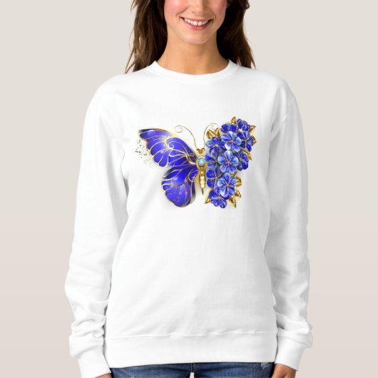 Blume Sapphire Butterfly Sweatshirt (Vorderseite)