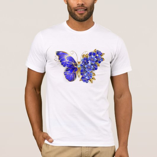 Blume Sapphire Butterfly T-Shirt (Vorderseite)