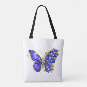 Blume Sapphire Butterfly Tasche (Rückseite)