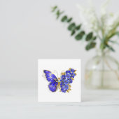 Blume Sapphire Butterfly Telefonnummerkarte (Stehend Vorderseite)