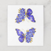 Blume Sapphire Butterfly Terminkarte (Außenseite Aufgefaltet)