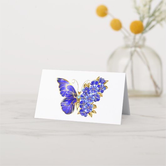 Blume Sapphire Butterfly Terminkarte (Rückseite)