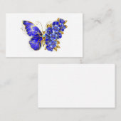 Blume Sapphire Butterfly Terminkarte (Vorne/Hinten)