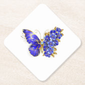 Blume Sapphire Butterfly Untersetzer (Vorderseite)