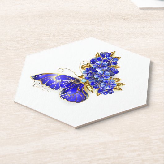 Blume Sapphire Butterfly Untersetzer (angewinkelt)