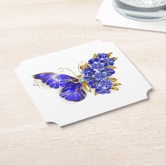 Blume Sapphire Butterfly Untersetzer (angewinkelt)