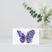 Blume Sapphire Butterfly Visitenkarte (Stehend Vorderseite)