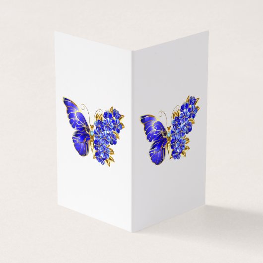 Blume Sapphire Butterfly Visitenkarten (Vorderseite)