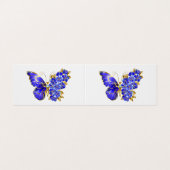 Blume Sapphire Butterfly Visitenkarten (Außenseite Aufgefaltet)