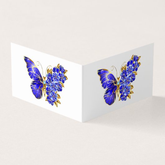 Blume Sapphire Butterfly Visitenkarten (Vorderseite)
