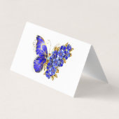 Blume Sapphire Butterfly Visitenkarten (Rückseite)