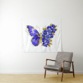 Blume Sapphire Butterfly Wandteppich (Beispiel (Horizontal))