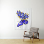 Blume Sapphire Butterfly Wandteppich (Beispiel)