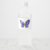 Blume Sapphire Butterfly Wasserflaschenetikett (Vorderseite)