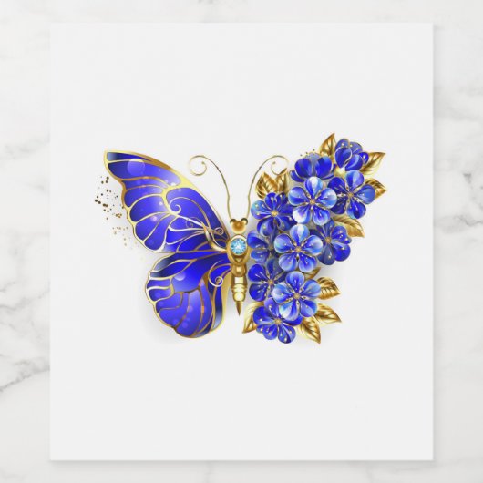Blume Sapphire Butterfly Weinetikett (Einzelnes Label)