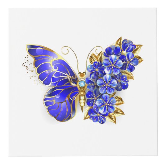 Blume Sapphire Butterfly Würfel (Rechts)