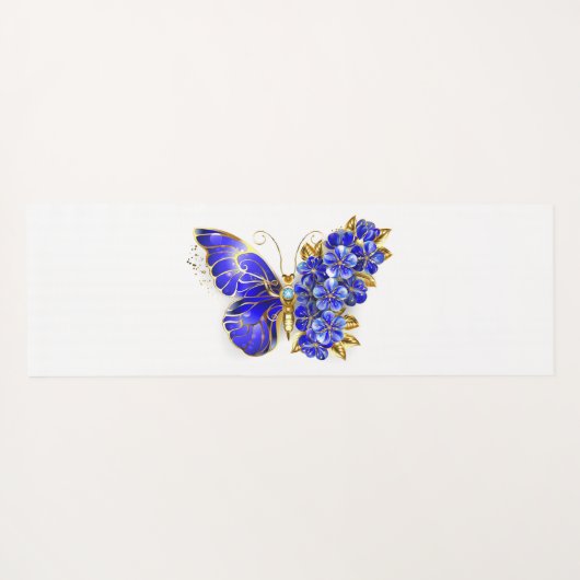 Blume Sapphire Butterfly Yogamatte (Rückseite (Horizontal))