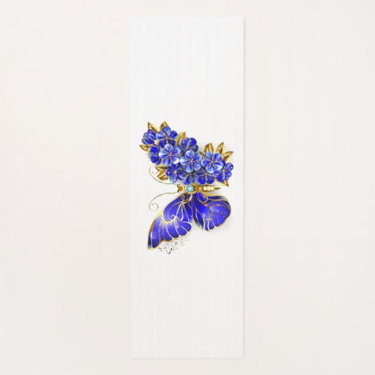 Blume Sapphire Butterfly Yogamatte (Rückseite)