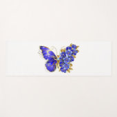 Blume Sapphire Butterfly Yogamatte (Vorderseite (Horizontal))