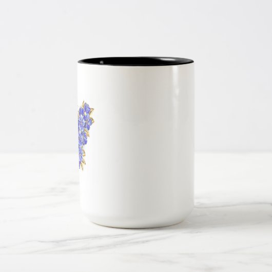 Blume Sapphire Butterfly Zweifarbige Tasse (Mittel)