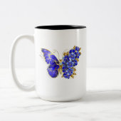 Blume Sapphire Butterfly Zweifarbige Tasse (Links)