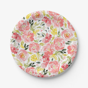 Blume Satin Pappteller