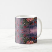 Blume Säulen Pavillon Rosa und Rose Kaffeetasse (VorderseiteRechts)