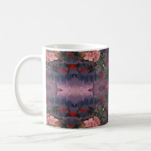 Blume Säulen Pavillon Rosa und Rose Kaffeetasse (Links)