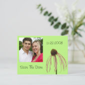 Blume Save the Date! Ankündigungspostkarte (Stehend Vorderseite)