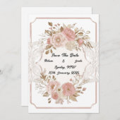 Blume Save the Date Einladung (Vorne/Hinten)