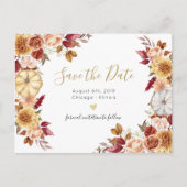 Blume Save the Date nach Karte fallen (Vorderseite)
